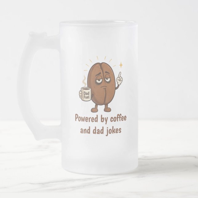 Drivs av kaffe Söt kaffeböna Fars dag Frostat Ölglas (Vänster)