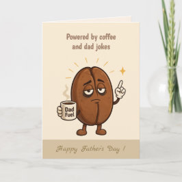 Drivs av kaffe Söt kaffeböna Fars dag Kort