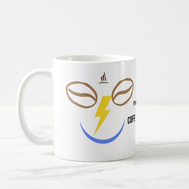 Drivs av Kaffe & Spänning – Rolig elektriker Kaffemugg (Vänster)