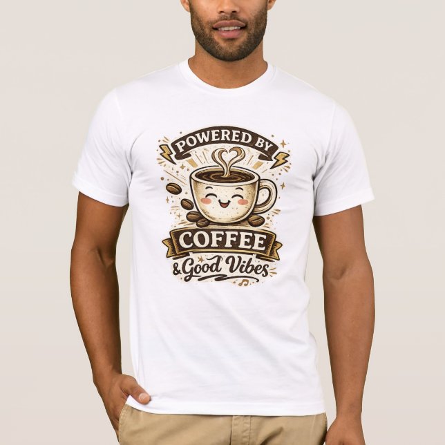 Drivs av kaffe t shirt (Framsida)
