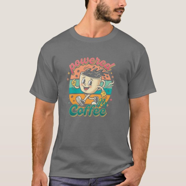 Drivs av kaffe t shirt (Framsida)