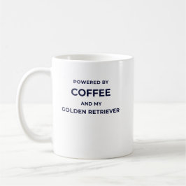 Drivs av kaffe... - Vit mugg