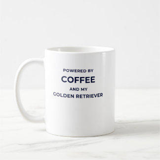 Drivs av kaffe... - Vit mugg