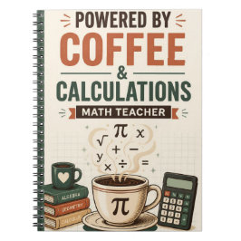 Drivs av kafferäkningar Matematiklärare Anteckningsbok