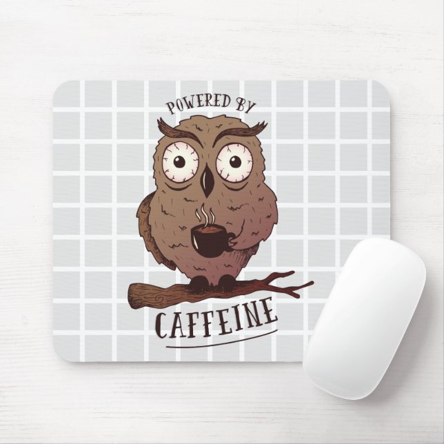 Drivs Av Kaffeuggla Rutnätsmusmatta Musmatta (Med mus)
