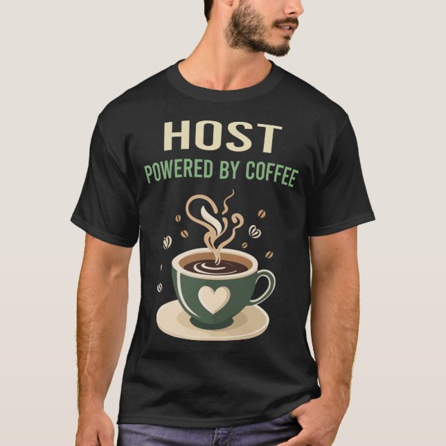Drivs av kaffevärd t shirt (Framsida)