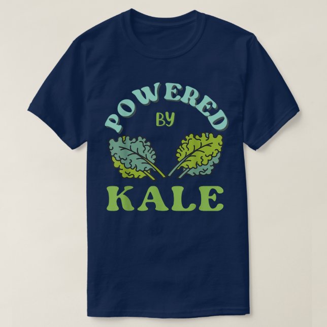 Drivs av Kale hel Food Vegan Vegetarian Plant T Shirt (Design framsida)