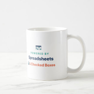 Drivs av kalkylblad och markerade rutor Kontor M Kaffemugg