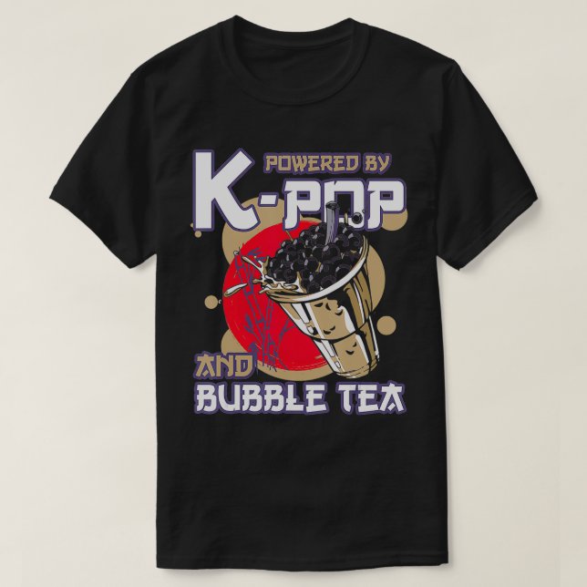 Drivs av Kand Bubble Tea Boba Tea KPOP 1 T Shirt (Design framsida)