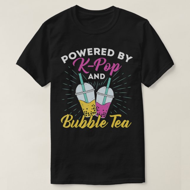 Drivs av Kand Bubble Tea Korea Music Korea T Shirt (Design framsida)