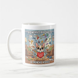 Drivs Av Kaos Frenchie Rolig Hund Mamma Present Kaffemugg