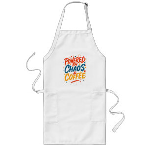 Drivs av Kaos och Kaffe T-Shirt Långt Förkläde