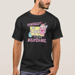 Drivs av Kärlek Milkshake Retro 90-tal Par Wh T Shirt