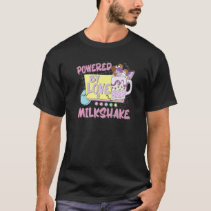 Drivs av Kärlek Milkshake Retro 90-tal Par Wh T Shirt