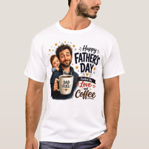 Drivs av kärlek och kaffe Glad fars dag T Shirt
