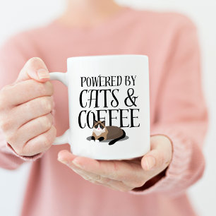 Drivs av katter och kaffe kaffemugg