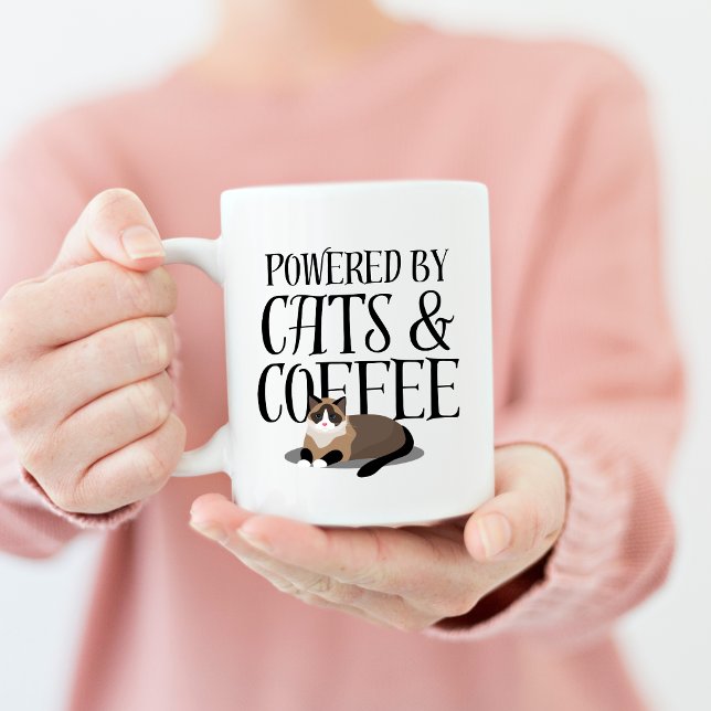 Drivs av katter och kaffe kaffemugg (Skapare uppladdad)