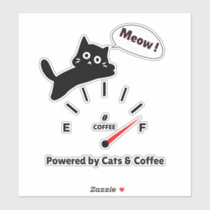 Drivs av katter och kaffe klistermärken