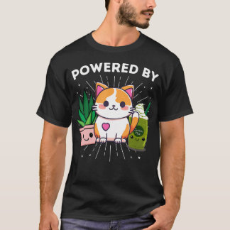 Drivs Av Katter Växter Ismatcha Grönt Te Roligt T Shirt