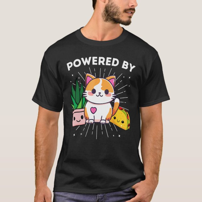 Drivs Av Katter Växter Tacos Roligt T Shirt (Framsida)