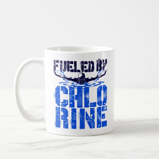 Drivs av Klor Simmare Pool Kaffemugg (Vänster)
