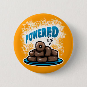 Drivs av knappen Little Chocolate Donuts Knapp