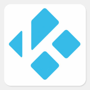 Drivs av Kodi Stickers Fyrkantigt Klistermärke
