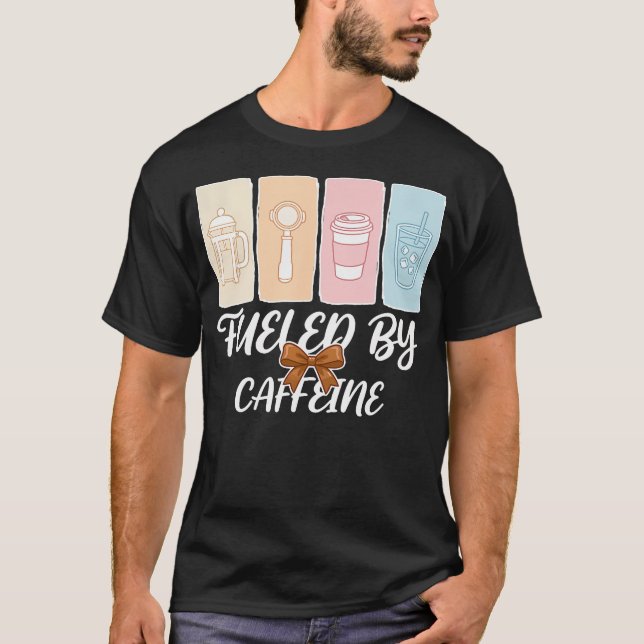 Drivs av koffein Espresso T Shirt (Framsida)