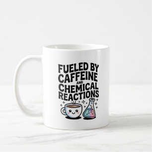 Drivs av Koffein och Kemiska Reaktioner Kawaii Kaffemugg