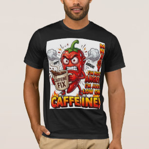Drivs Av Koffein Rolig T-Shirt   Kaffeälskare G