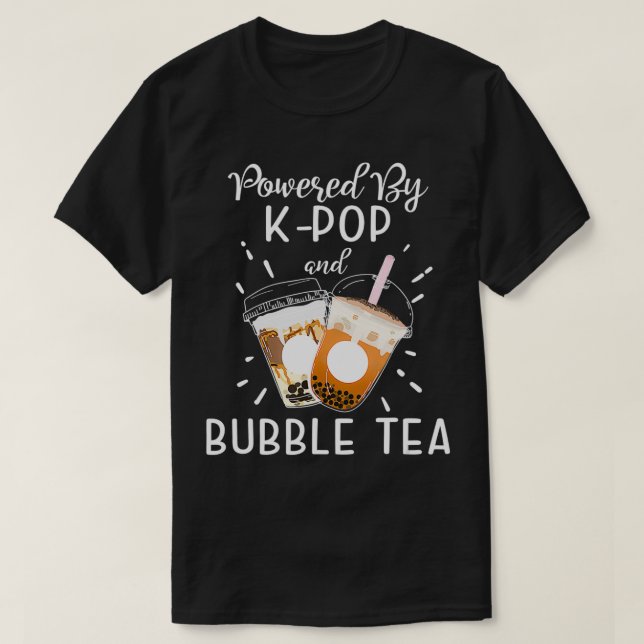 Drivs av KPOP Boba Tea Bubble Tea Koreas gåva T Shirt (Design framsida)