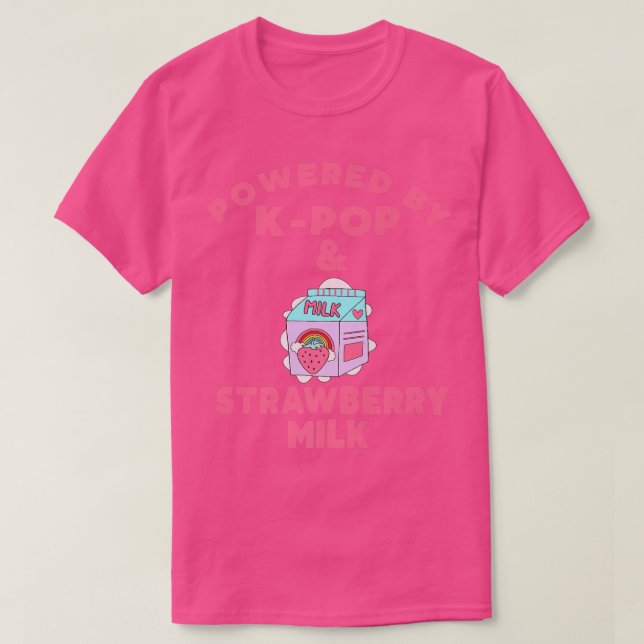 Drivs av KPop och jordgubben Mjölk  T Shirt (Design framsida)