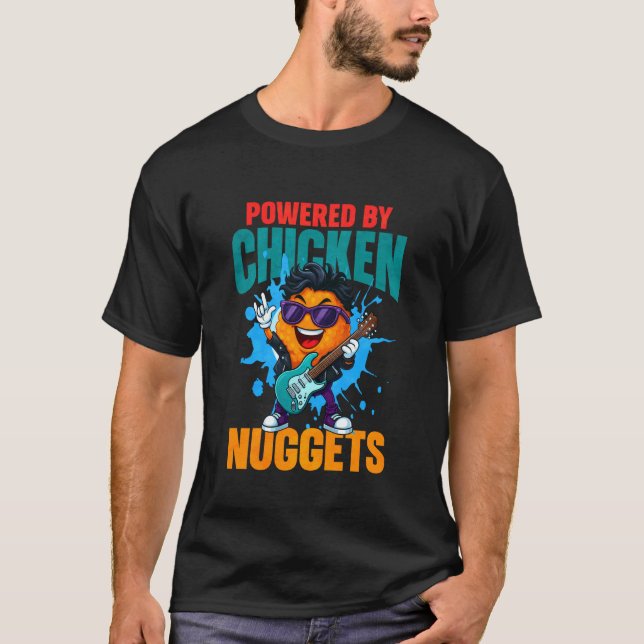 Drivs av kycklingnuggets t shirt (Framsida)