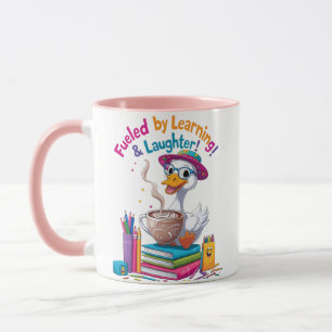 Drivs av Learning Goose Mug – Kul för skolstarten Mugg