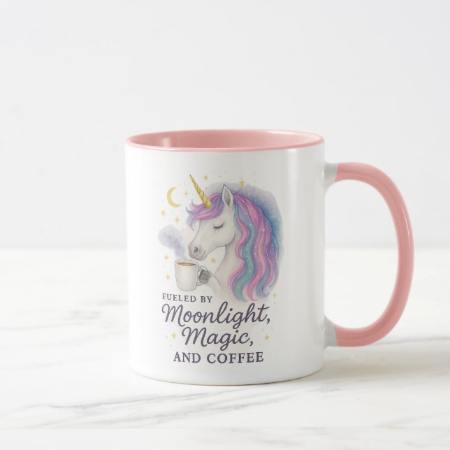 Drivs av månsken, magi och kaffe – Mystisk  Mugg (Höger)