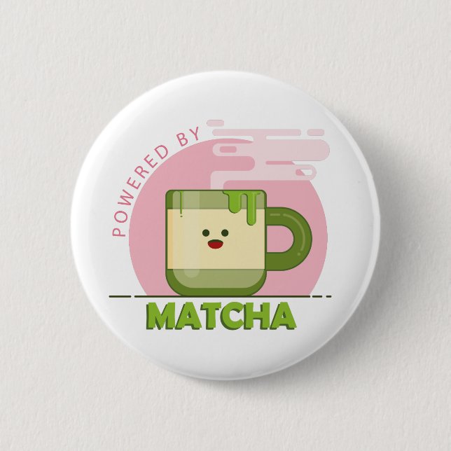 Drivs av Matcha Badge Knapp (Framsida)
