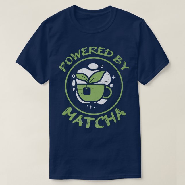 Drivs av Matcha Bubble Tea Matcha Premium T Shirt (Design framsida)