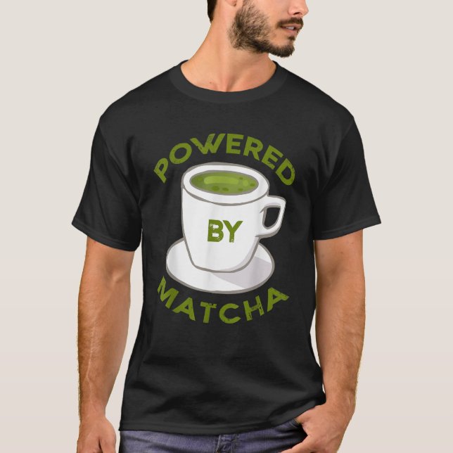 Drivs av Matcha Funny Kawaii Grönt Tea Kopp Älskar T Shirt (Framsida)