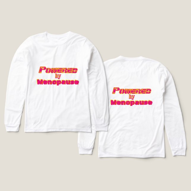 Drivs av Menopaus 1 T Shirt (Design framsida och baksida)