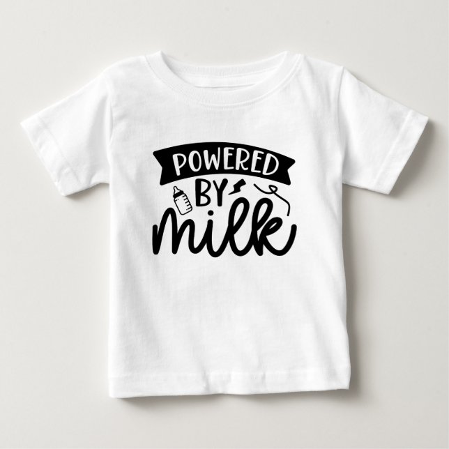 drivs av mjölk, Funny baby ord T Shirt (Framsida)