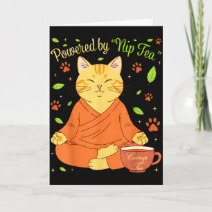 Drivs Av Nip Tea Rolig Mediterande Katt Yoga Katt  Kort
