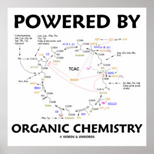Drivs av Organic Chemistry Krebs Cycle Humor Poster