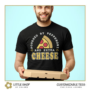 Drivs av Pepperoni och Cheese Pizza älskare T Shirt