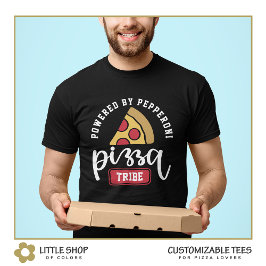 Drivs av Pepperoni Pizza Älskare Anpassade T Shirt