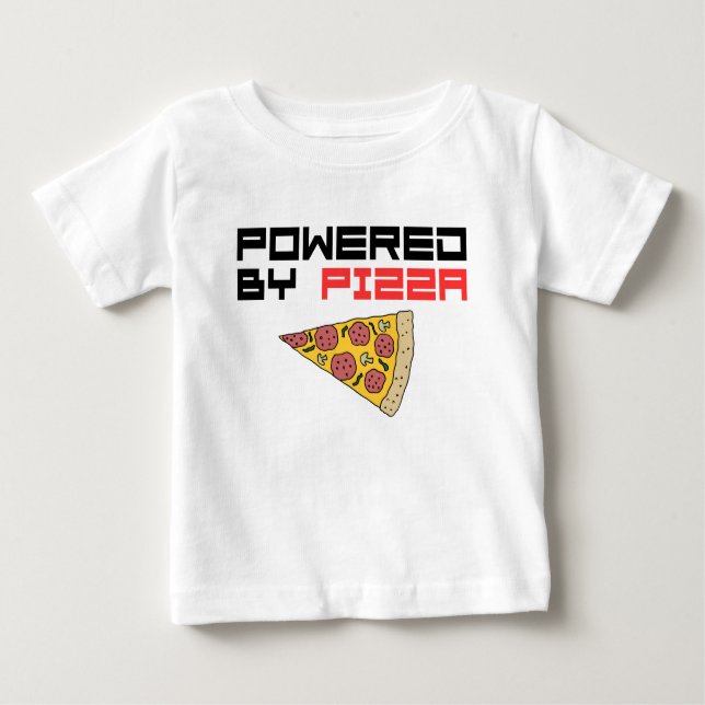Drivs av Pizza T-shirt (Framsida)