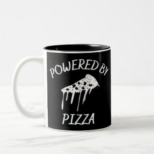 Drivs av Pizza Två-Tonad Mugg
