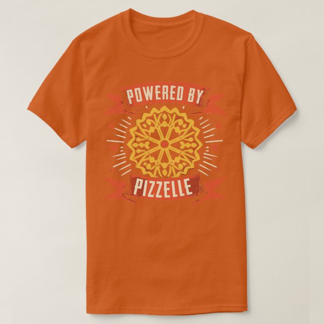 Drivs av Pizzelle T Shirt (Design framsida)