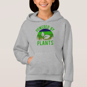 Drivs av plantor - nun Grönt Vegan Vintage Sunset T Shirt