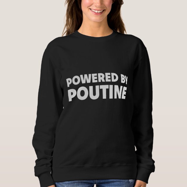 Drivs Av Poutine  Kanadas Nationalrätt T Shirt (Framsida)