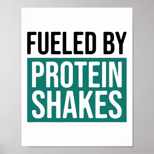 Drivs av proteindrycker1 poster (Framsidan)